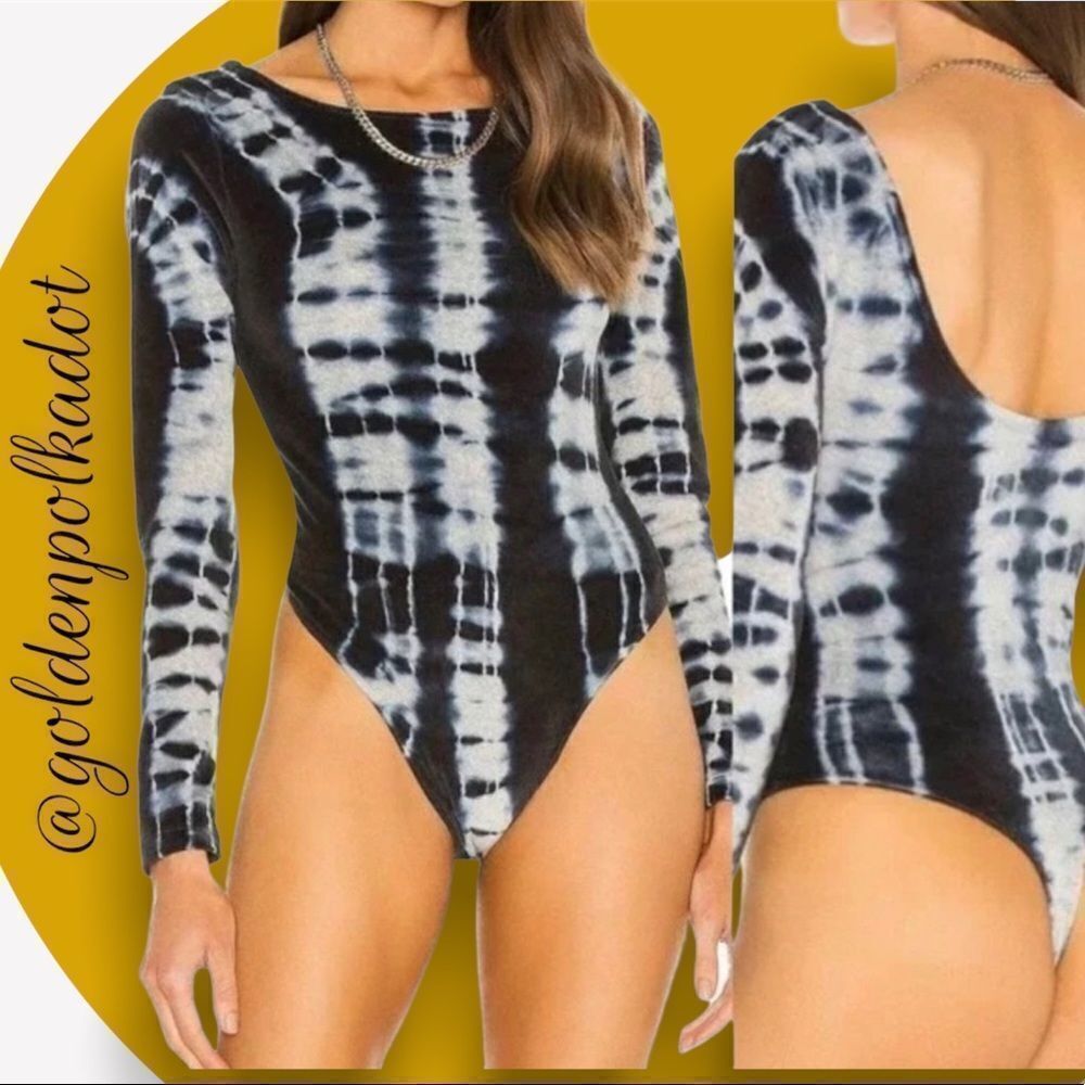 ALL Saints Tie Dye Body Shirt Snap bottom long sleeve bodysuit  NWT